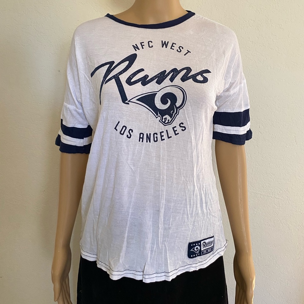 RAMS Team Apparel UNISEX White Tee Shirt Size S